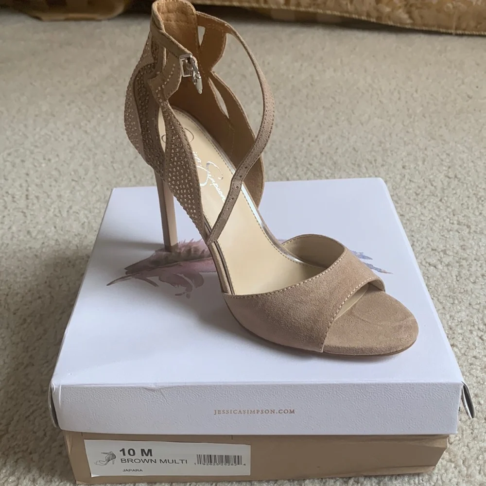 Jessica Simpson Japara Sandal Brown Multi Size 10 - Picture 1 of 4